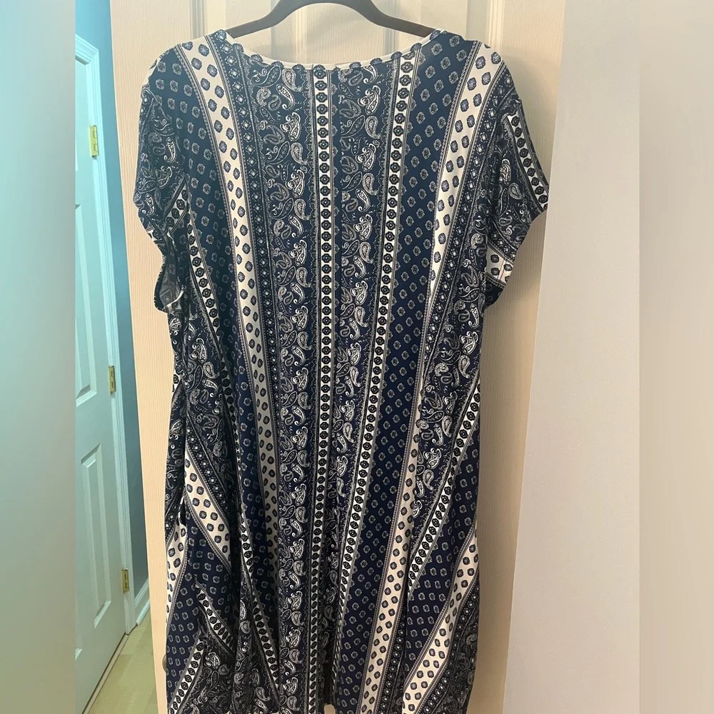 VIBE PLUS AZTEC KEYHOLE SWING DRESS 2X - Picture 6 of 7